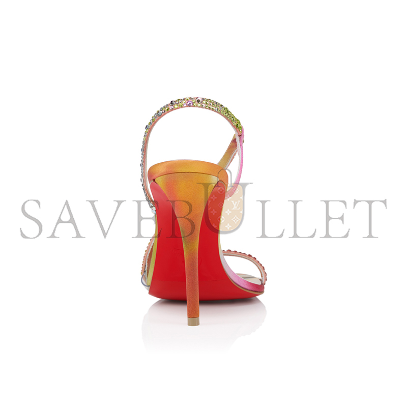 CHRISTIAN LOUBOUTIN ROSA Z STRASS BOTANICA 100 MM SANDALS 32602253374